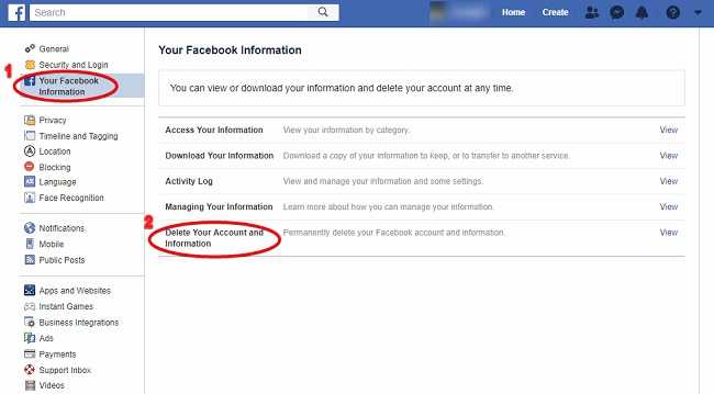 Cara menghapus akun facebook