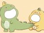 Twibbon Dino Kuning & Hijau