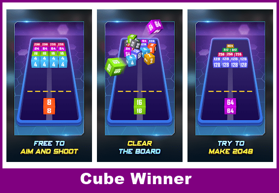 Aplikasi 2048 Cube Winner 