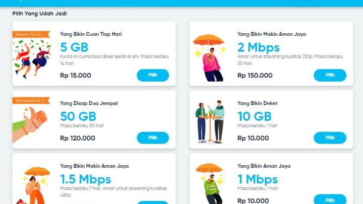 Daftar Paket Internet by U yang Udah Jadi