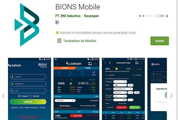 Aplikasi Bions Mobile