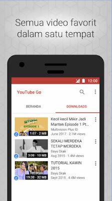 YOUTUBE GO - 10 Aplikasi Download Video Terbaik di Android Gratis!