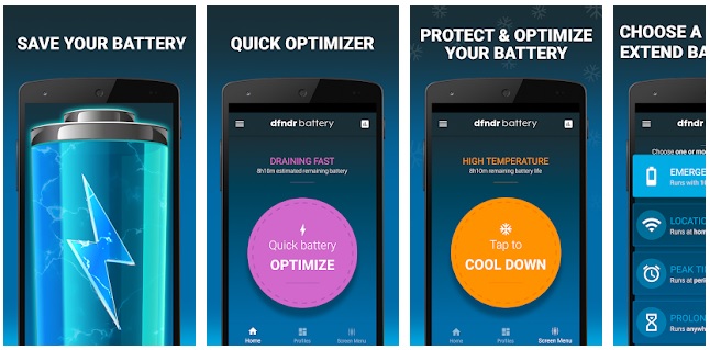 dfndr battery manage your battery life via Google Playstore