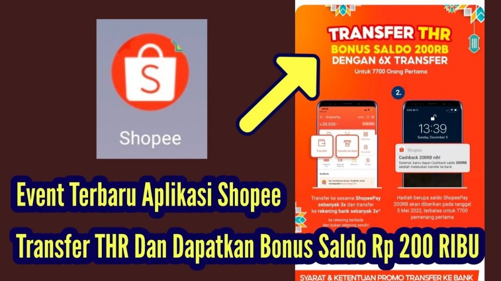 Transfer Dapat 200 Ribu Di Shopee, Begini Cara Dapatnya 100% Asli