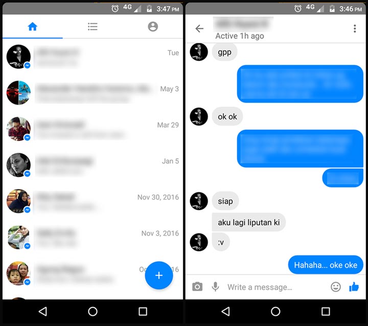 Aplikasi Facebook Messenger Lite Terbaru