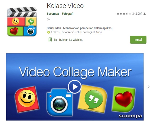 Kolase Video (Scoompa) - Aplikasi Kolase Video