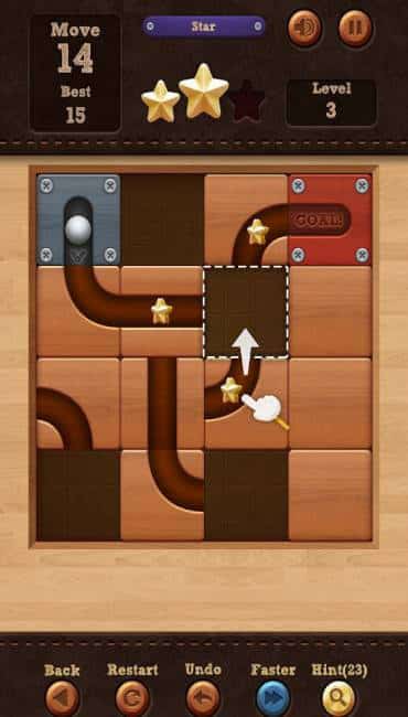Roll the Ball slide puzzle via Google Playstore
