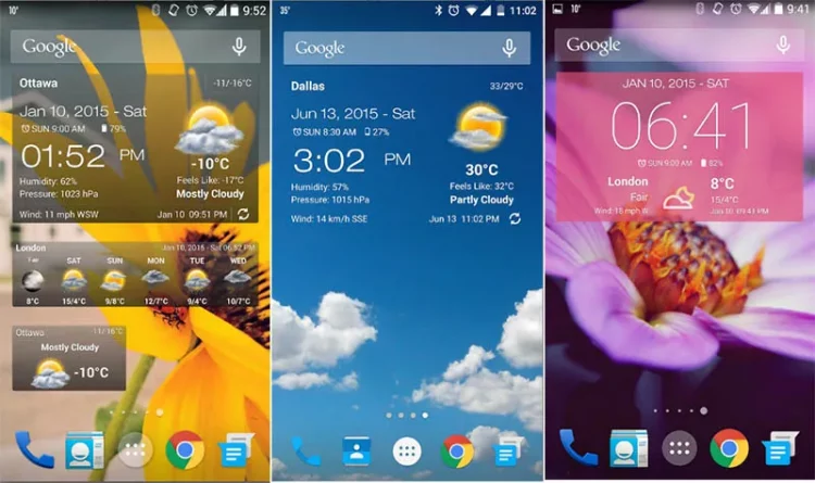Weather & Clock Widget Android via Playstore - aplikasi cuaca Apk