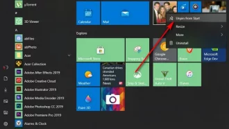 Hapus iklan dari aplikasi Live Tiles