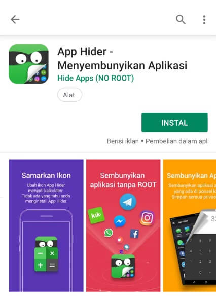 Memakai Aplikasi App Hider