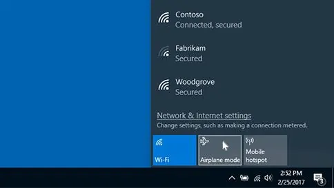 Mengaktifkan WiFi di Windows 10