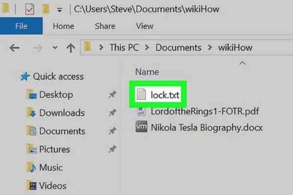 file lock txt - Cara Mengunci Folder & File di Laptop