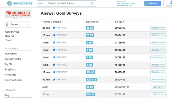 Swagbucks - Aplikasi survey penghasil uang