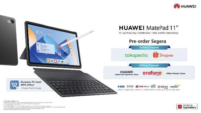 Tablet Huawei Matepad 11 Hadir di Indonesia, Fiturnya Keren, Kayak PC!