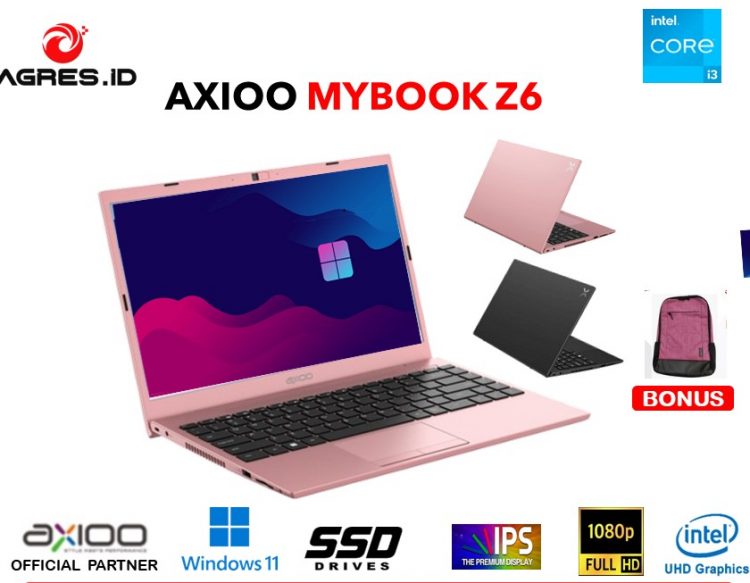AXIOO MYBOOK Z6 I3 1215 8GB 512GB W11PRO 14.0FHD IPS LAN BLK via Shopee