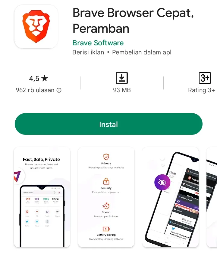 Brave browser cepat